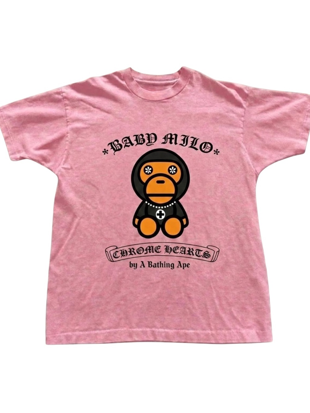 Gildan Baby Milo x Chrome Hearts Pink Graphic Tee